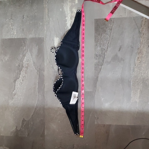 NWOT Seafolly Sienna Bustier Bandeau Bikini Top. True Navy, White. 10 US. - Picture 7 of 10